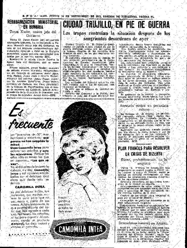 ABC SEVILLA 14-09-1961 página 21