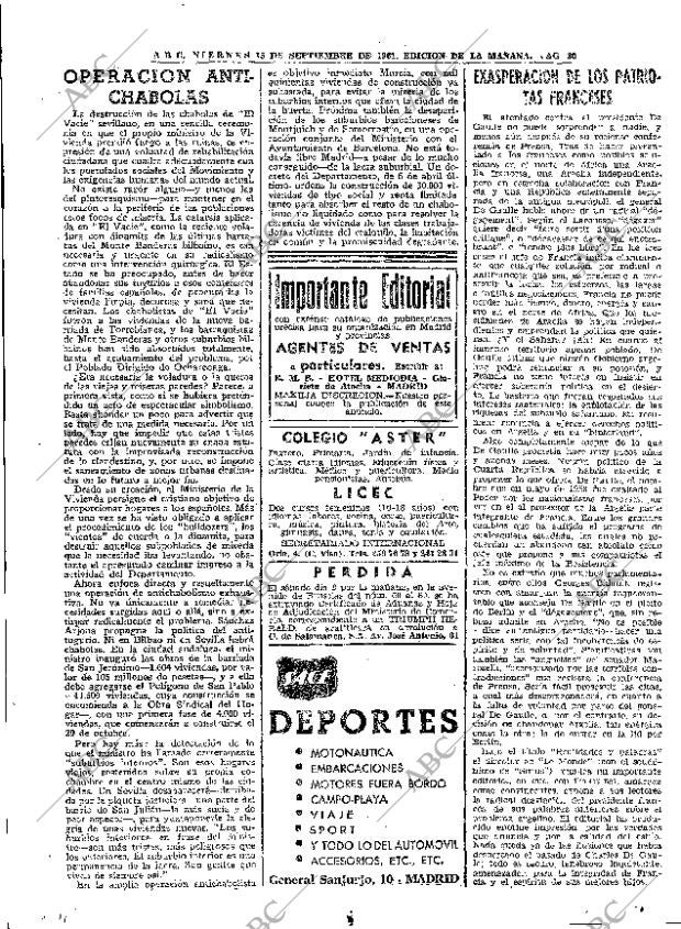 ABC MADRID 15-09-1961 página 30