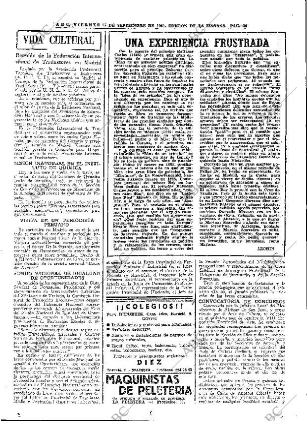 ABC MADRID 15-09-1961 página 35