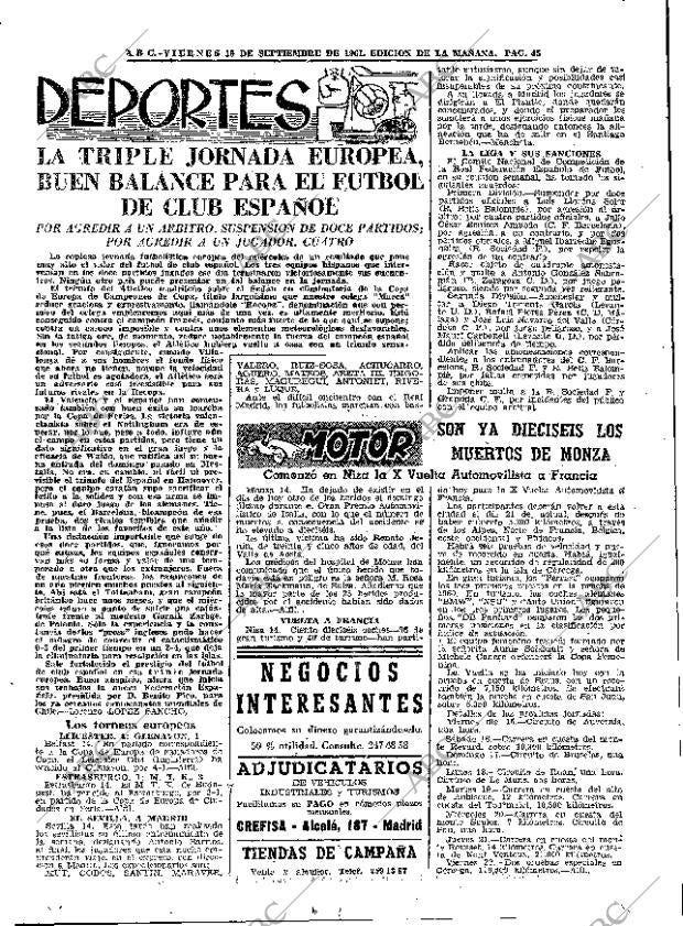 ABC MADRID 15-09-1961 página 45