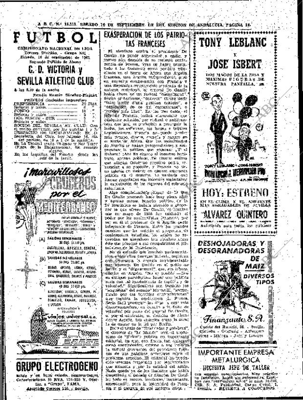 ABC SEVILLA 16-09-1961 página 18