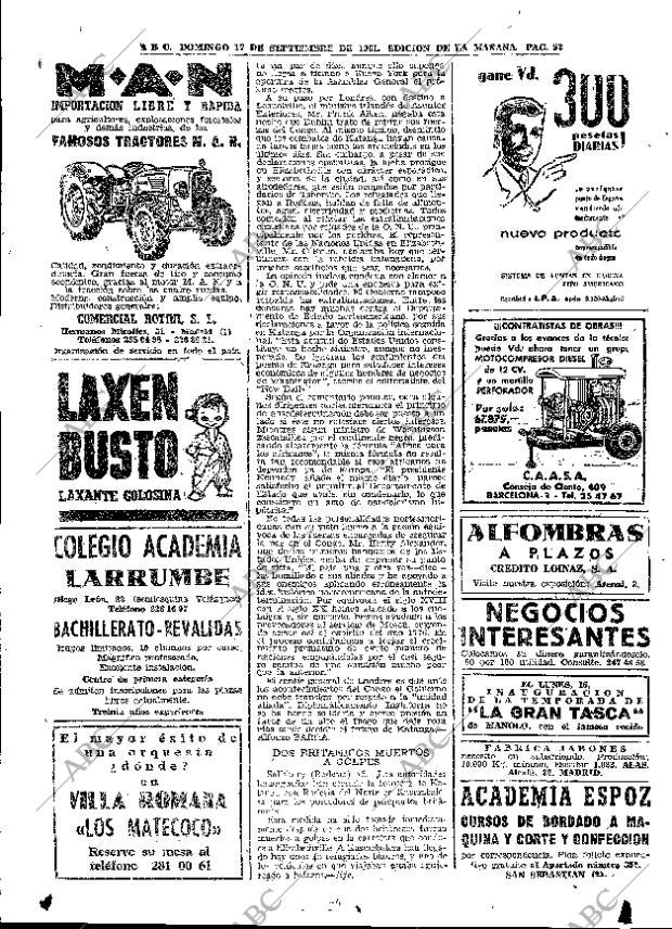 ABC MADRID 17-09-1961 página 52