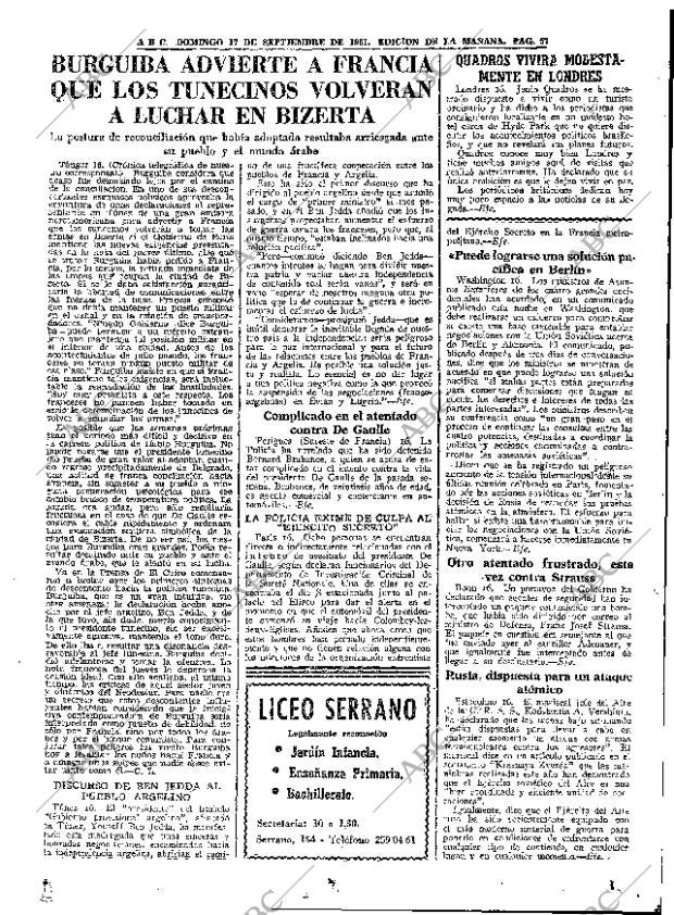 ABC MADRID 17-09-1961 página 57
