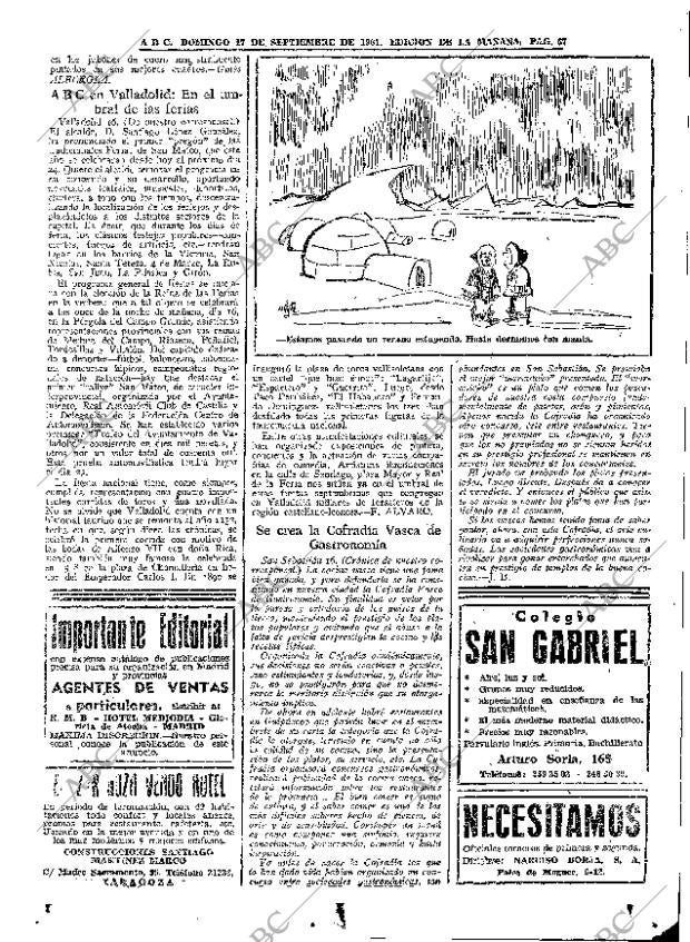 ABC MADRID 17-09-1961 página 67