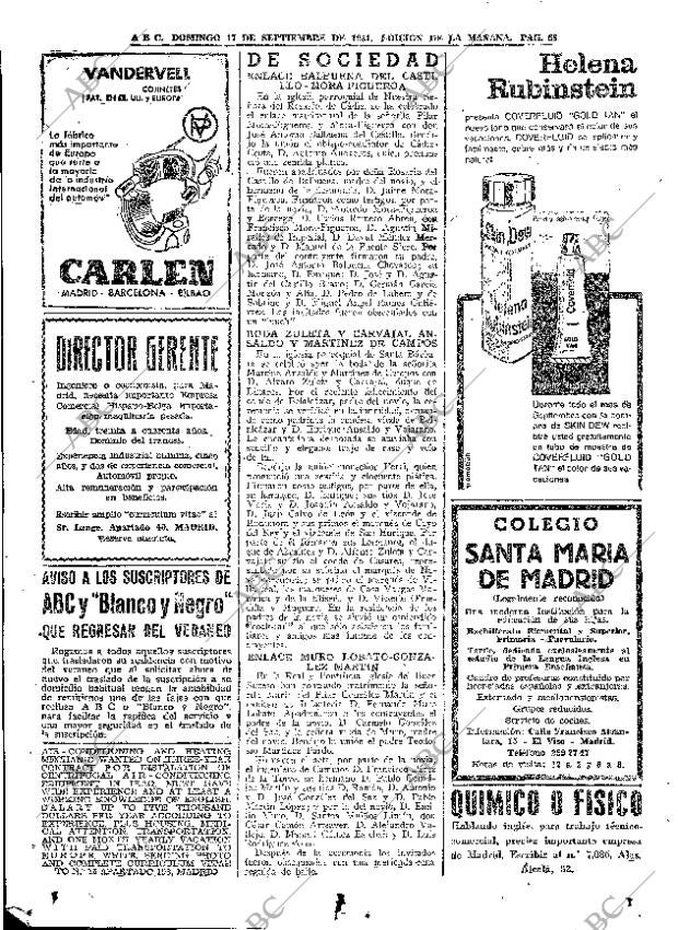ABC MADRID 17-09-1961 página 68