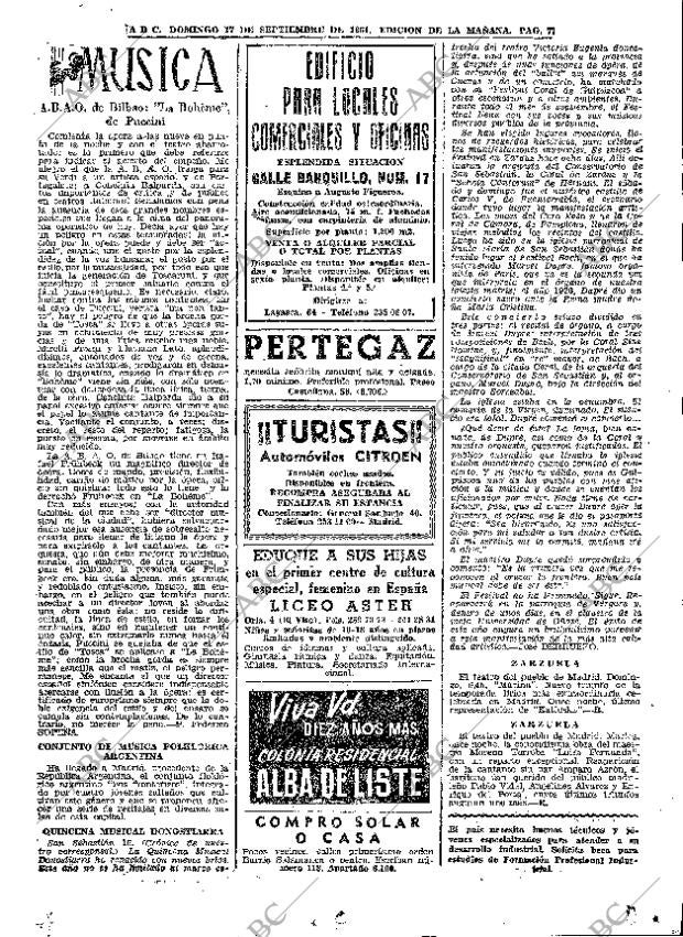 ABC MADRID 17-09-1961 página 77