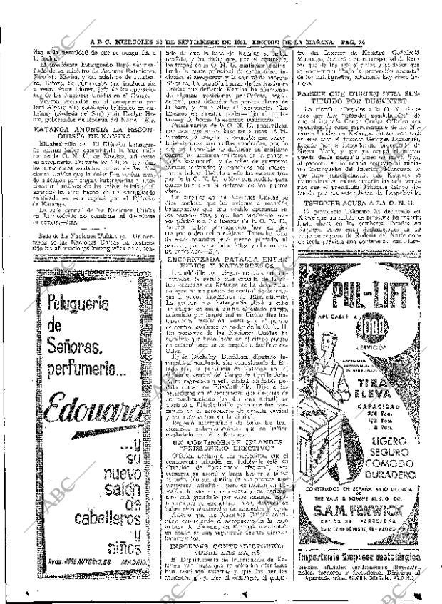 ABC MADRID 20-09-1961 página 34