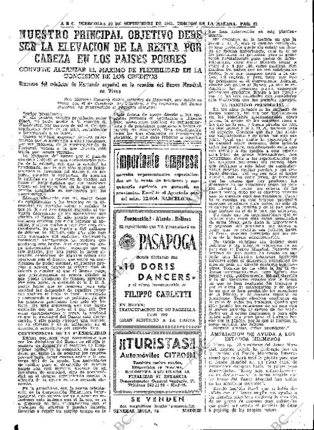ABC MADRID 20-09-1961 página 41