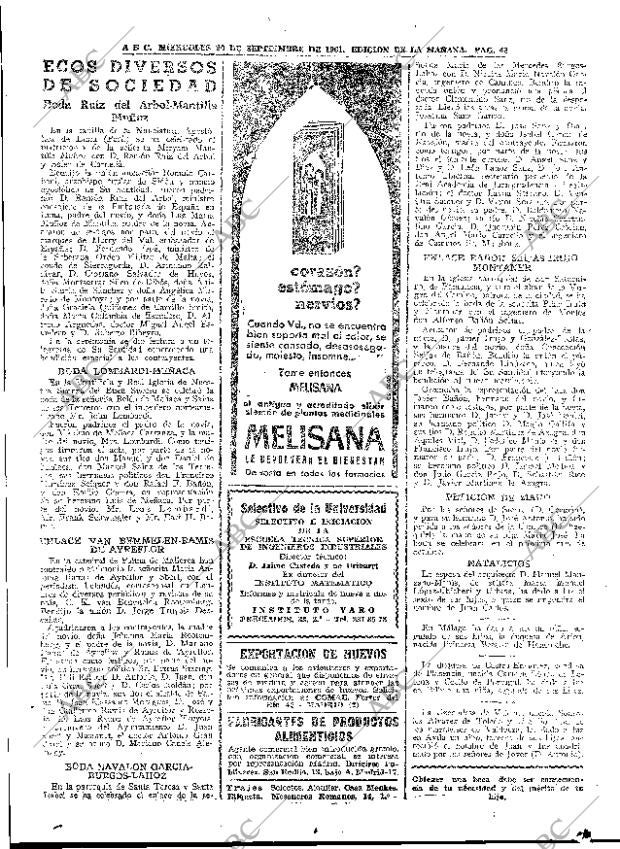 ABC MADRID 20-09-1961 página 46