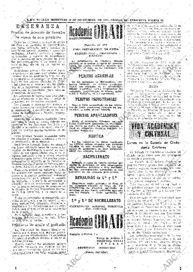 ABC SEVILLA 20-09-1961 página 28