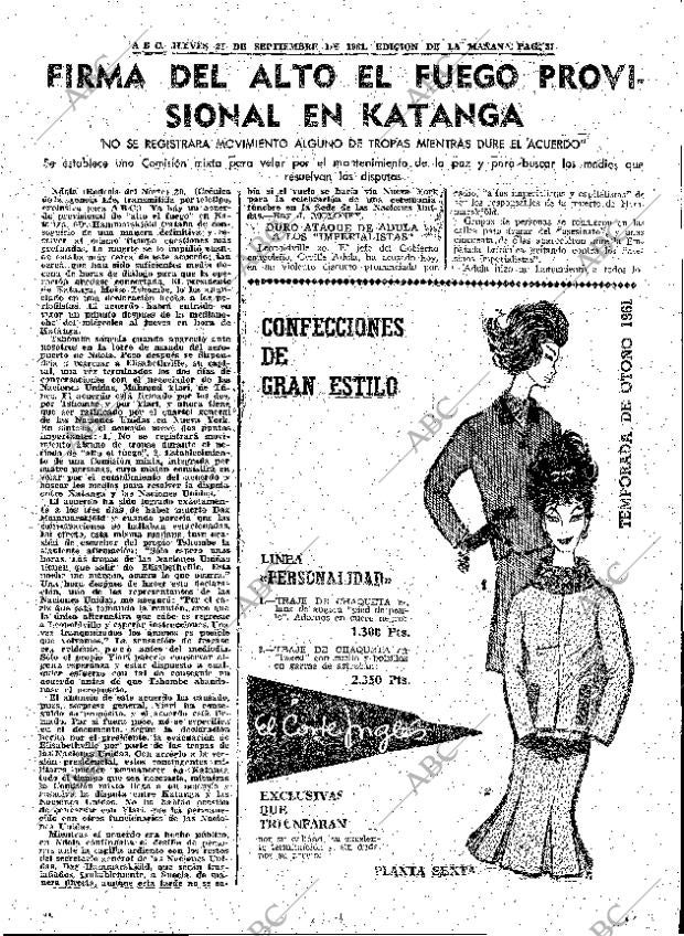 ABC MADRID 21-09-1961 página 33