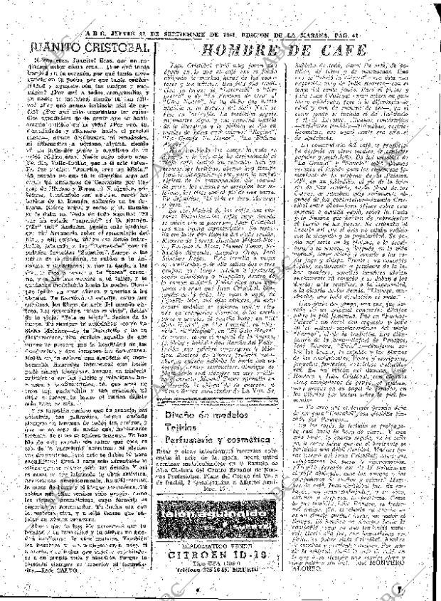 ABC MADRID 21-09-1961 página 41