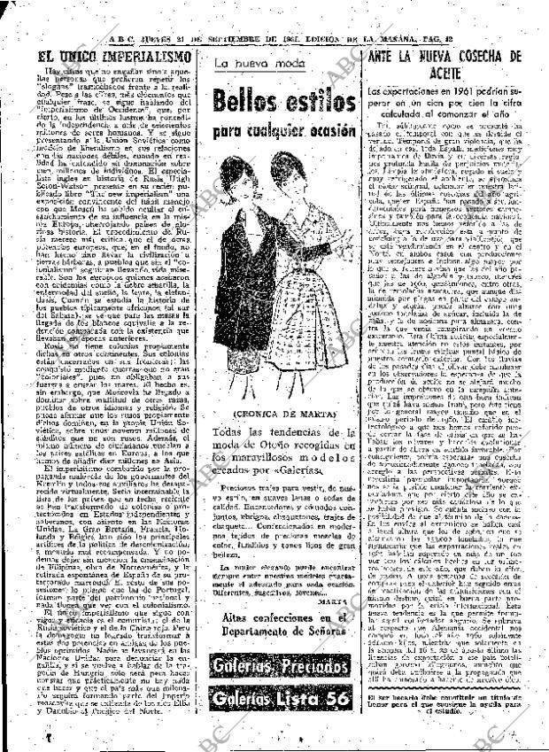 ABC MADRID 21-09-1961 página 42