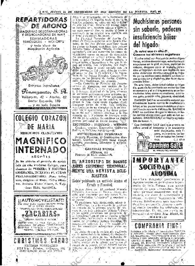 ABC MADRID 21-09-1961 página 44