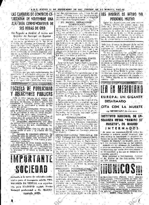 ABC MADRID 21-09-1961 página 48