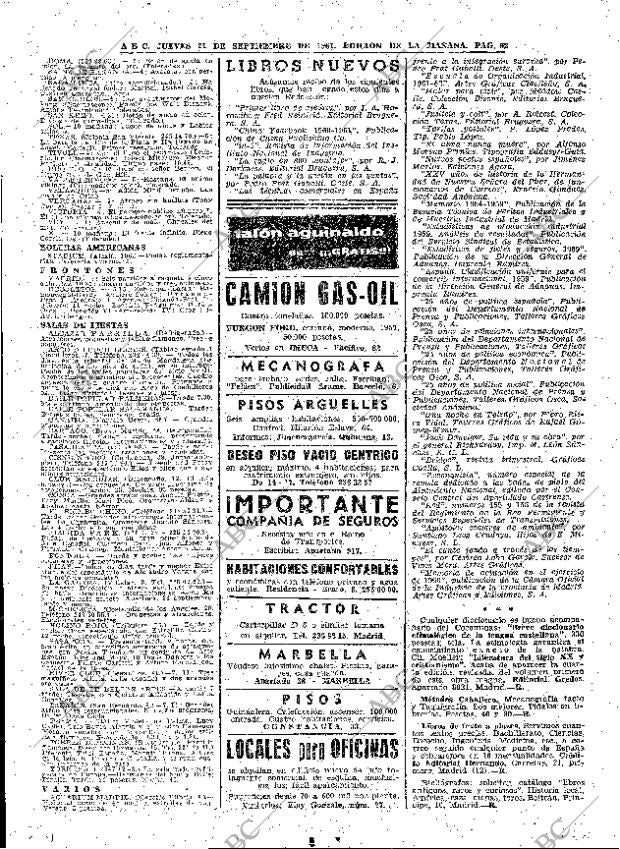 ABC MADRID 21-09-1961 página 62