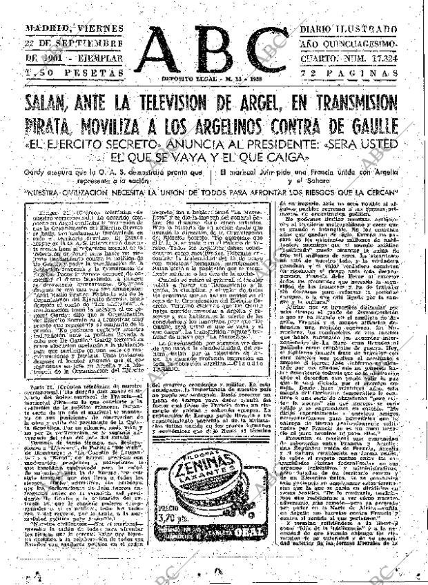 ABC MADRID 22-09-1961 página 31