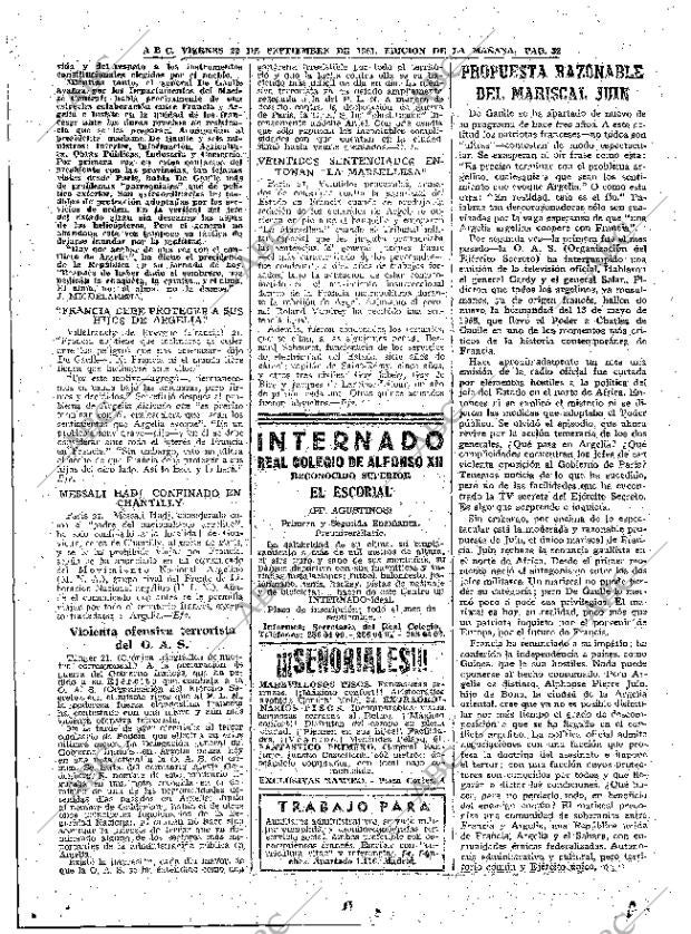 ABC MADRID 22-09-1961 página 32