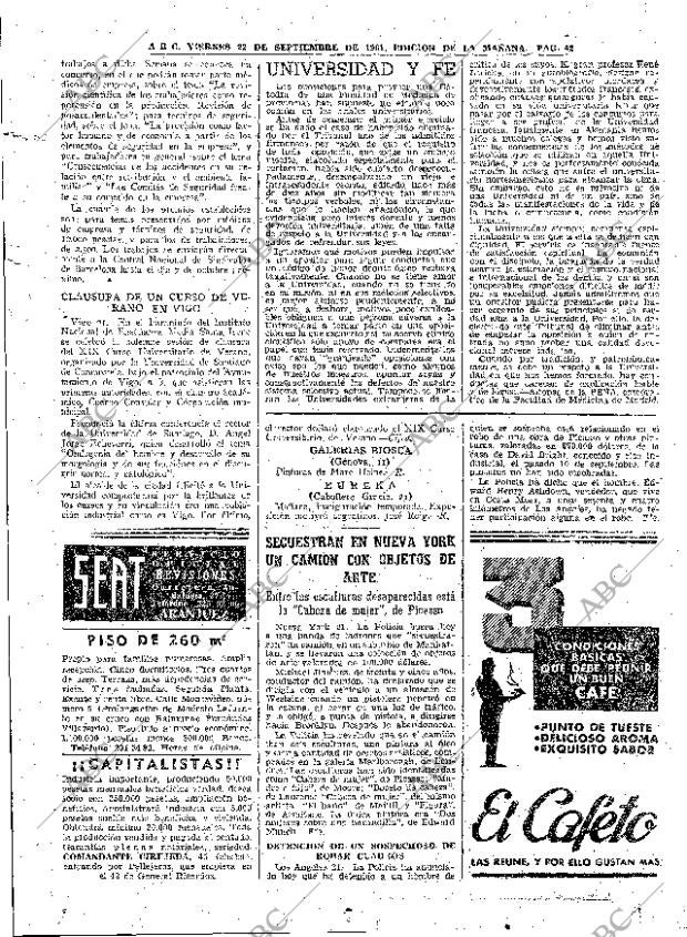 ABC MADRID 22-09-1961 página 42