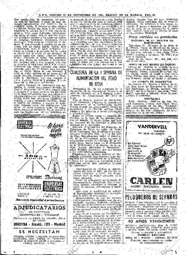 ABC MADRID 22-09-1961 página 52