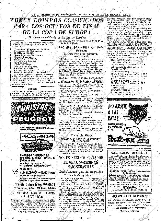 ABC MADRID 22-09-1961 página 54