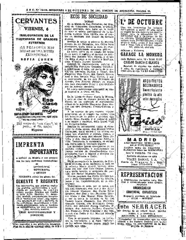 ABC SEVILLA 04-10-1961 página 28