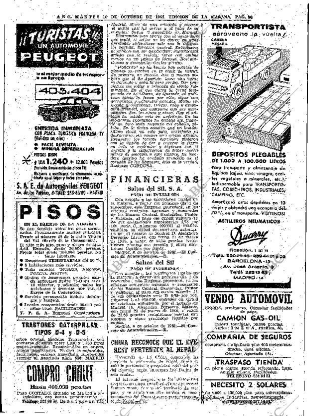 ABC MADRID 10-10-1961 página 54