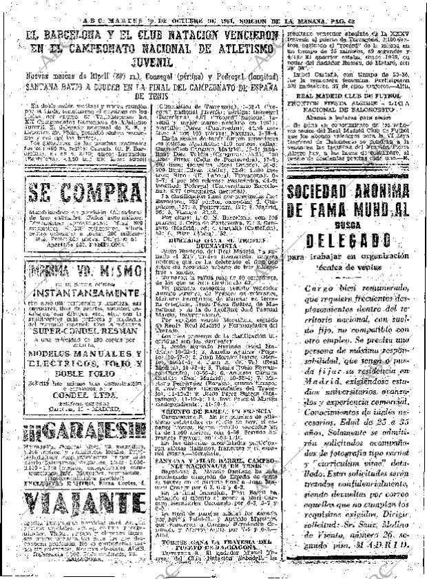 ABC MADRID 10-10-1961 página 60