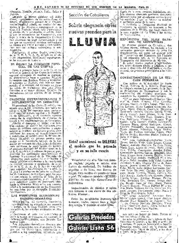 ABC MADRID 14-10-1961 página 64