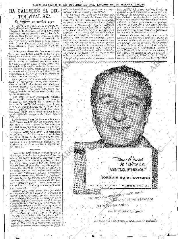 ABC MADRID 14-10-1961 página 67