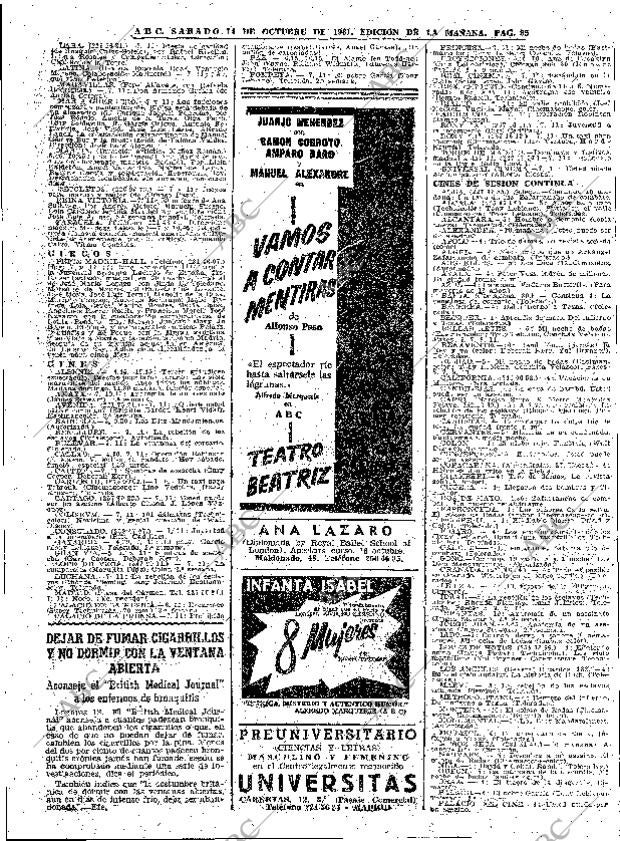 ABC MADRID 14-10-1961 página 85
