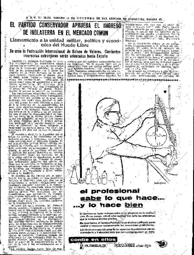 ABC SEVILLA 14-10-1961 página 45