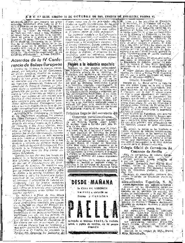 ABC SEVILLA 14-10-1961 página 46