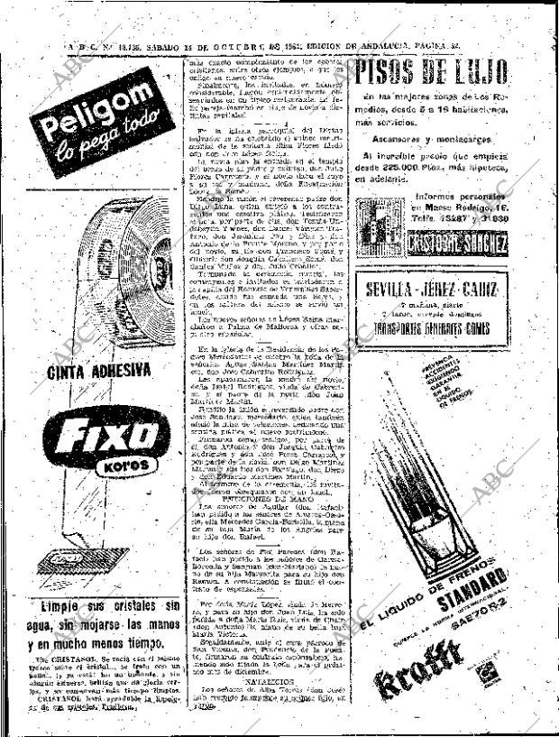 ABC SEVILLA 14-10-1961 página 52