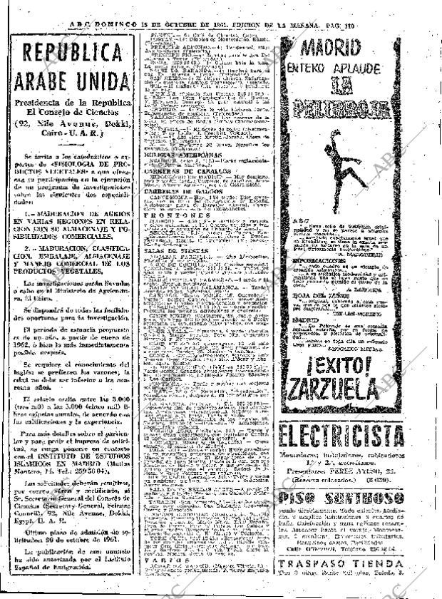 ABC MADRID 15-10-1961 página 110