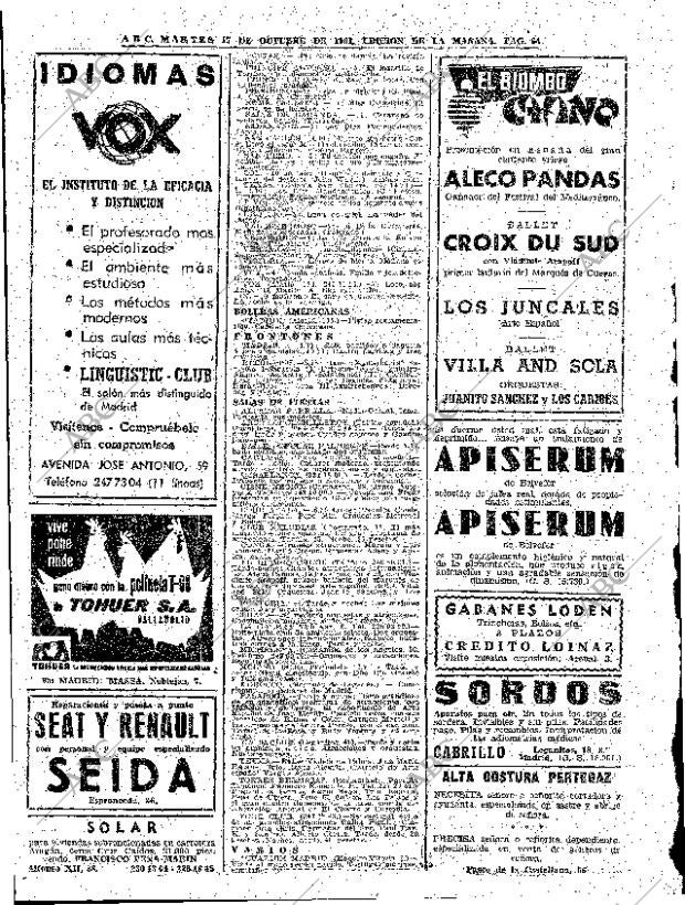 ABC MADRID 17-10-1961 página 64