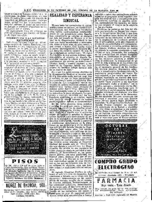ABC MADRID 18-10-1961 página 56