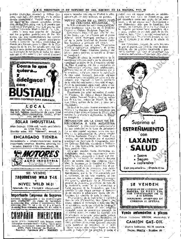 ABC MADRID 18-10-1961 página 62