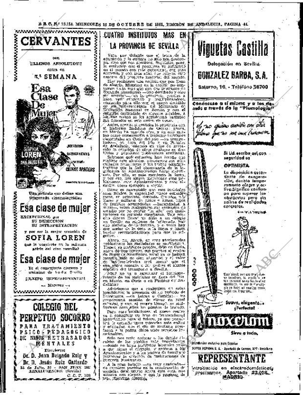 ABC SEVILLA 18-10-1961 página 44