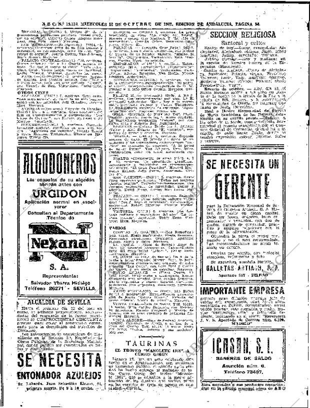 ABC SEVILLA 18-10-1961 página 50