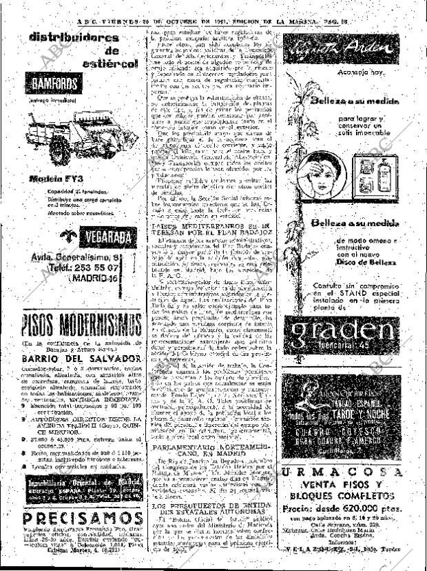 ABC MADRID 20-10-1961 página 58