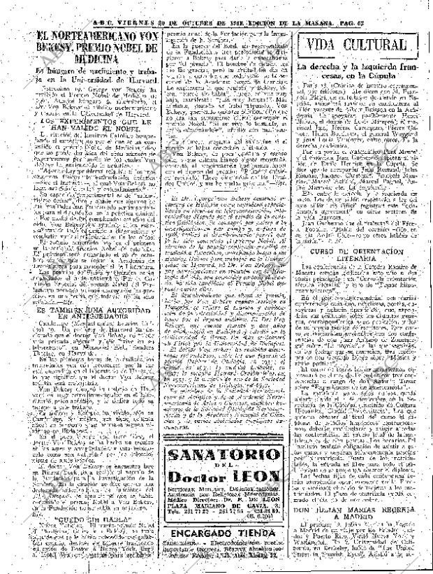 ABC MADRID 20-10-1961 página 63