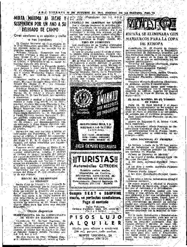 ABC MADRID 20-10-1961 página 72