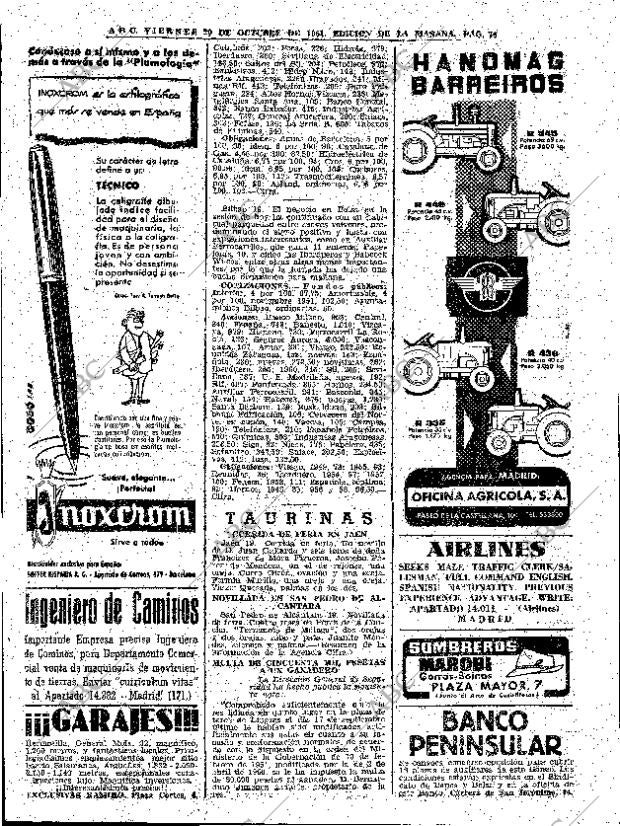 ABC MADRID 20-10-1961 página 74