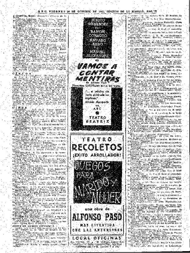 ABC MADRID 20-10-1961 página 77