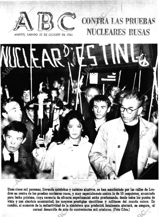 ABC MADRID 21-10-1961 página 1