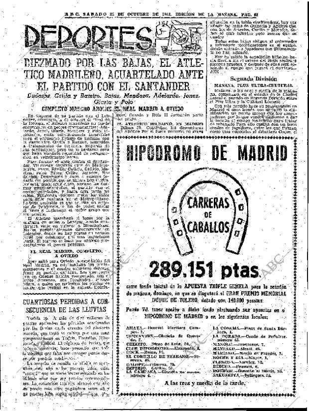 ABC MADRID 21-10-1961 página 61
