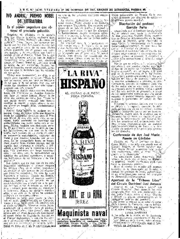 ABC SEVILLA 27-10-1961 página 45