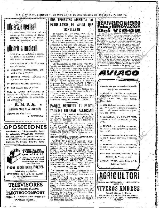 ABC SEVILLA 29-10-1961 página 70