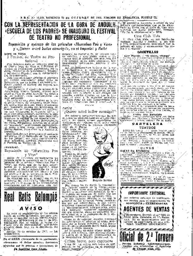 ABC SEVILLA 29-10-1961 página 71